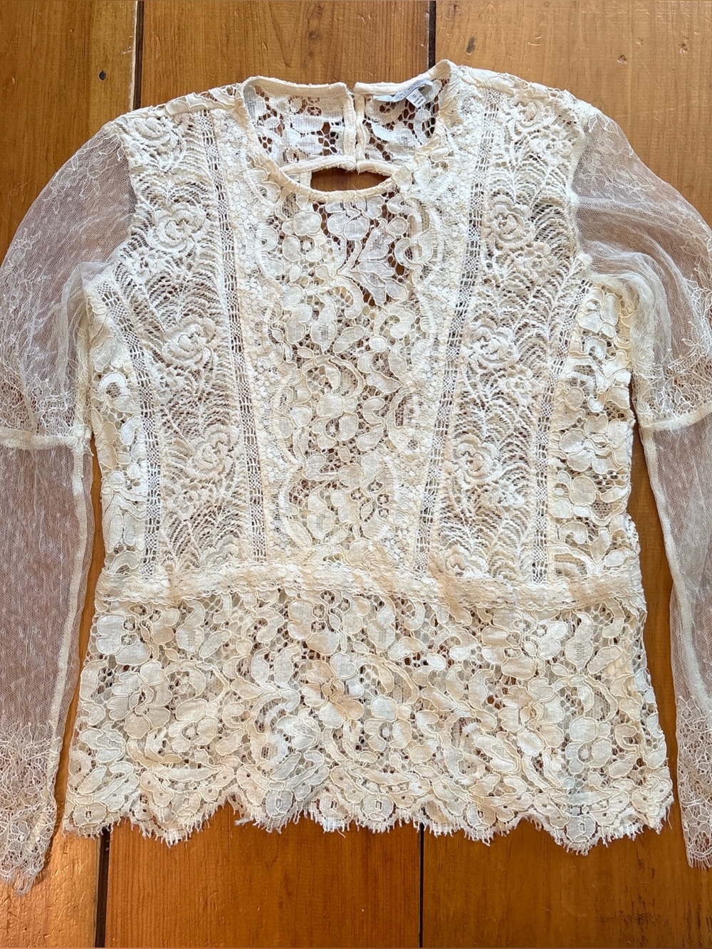 Sheer lace top